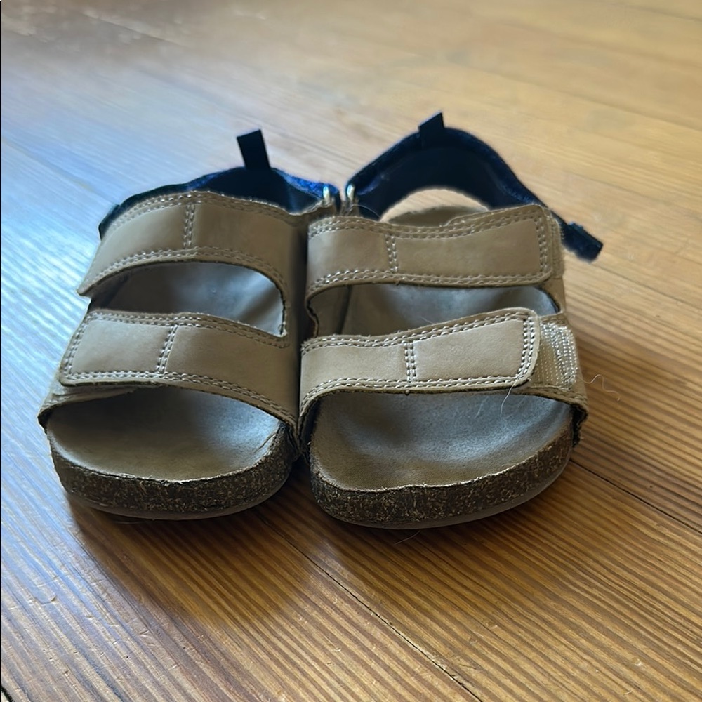Tan OshKosh B’gosh Sandals with Velcro Straps and Flexible Soles